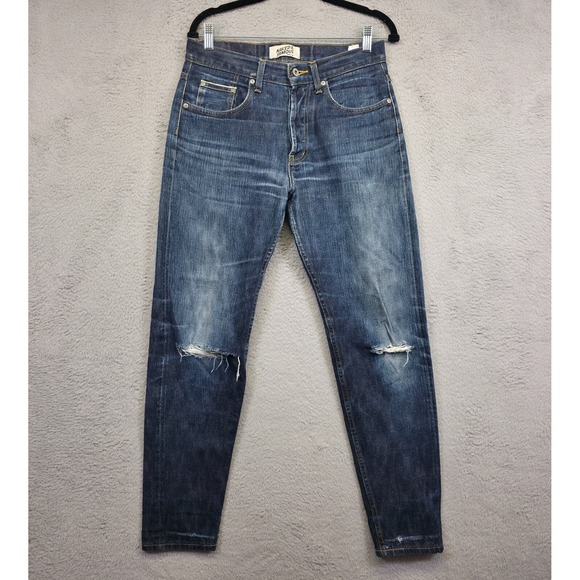 Naked and Famous Easy Guy Jeans Mens 29‎ Tapered Left Hand Twill Slubby Salvaged - Picture 1 of 15
